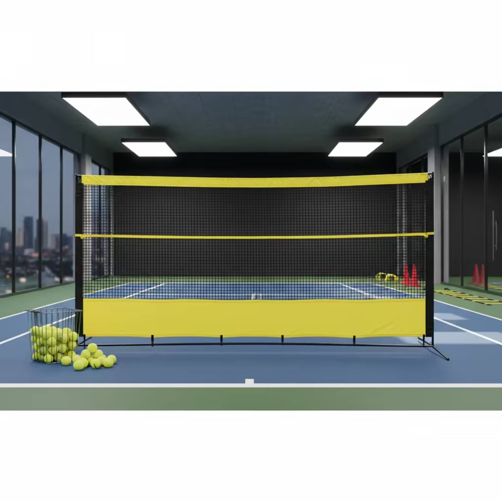 Sports Equipment For Tennis - Tennis-Rückprallnetz mit Tasche Solo-Tennistrainingsnetz Übungs-Rebounder Tragbares