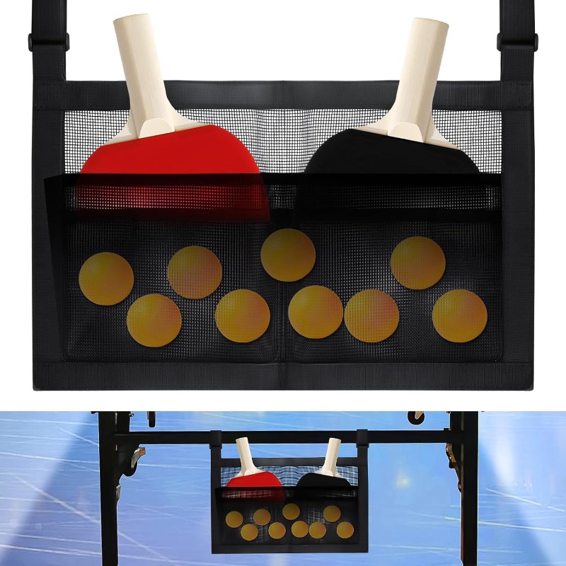 Sports Equipment For Tennis - Tischtennis-Sportausrüstungs-Aufbewahrungstasche, Tischtennisschläger-Aufbewahrung mit Aufhängung, Tragbares Aufbewahrungsnetz
