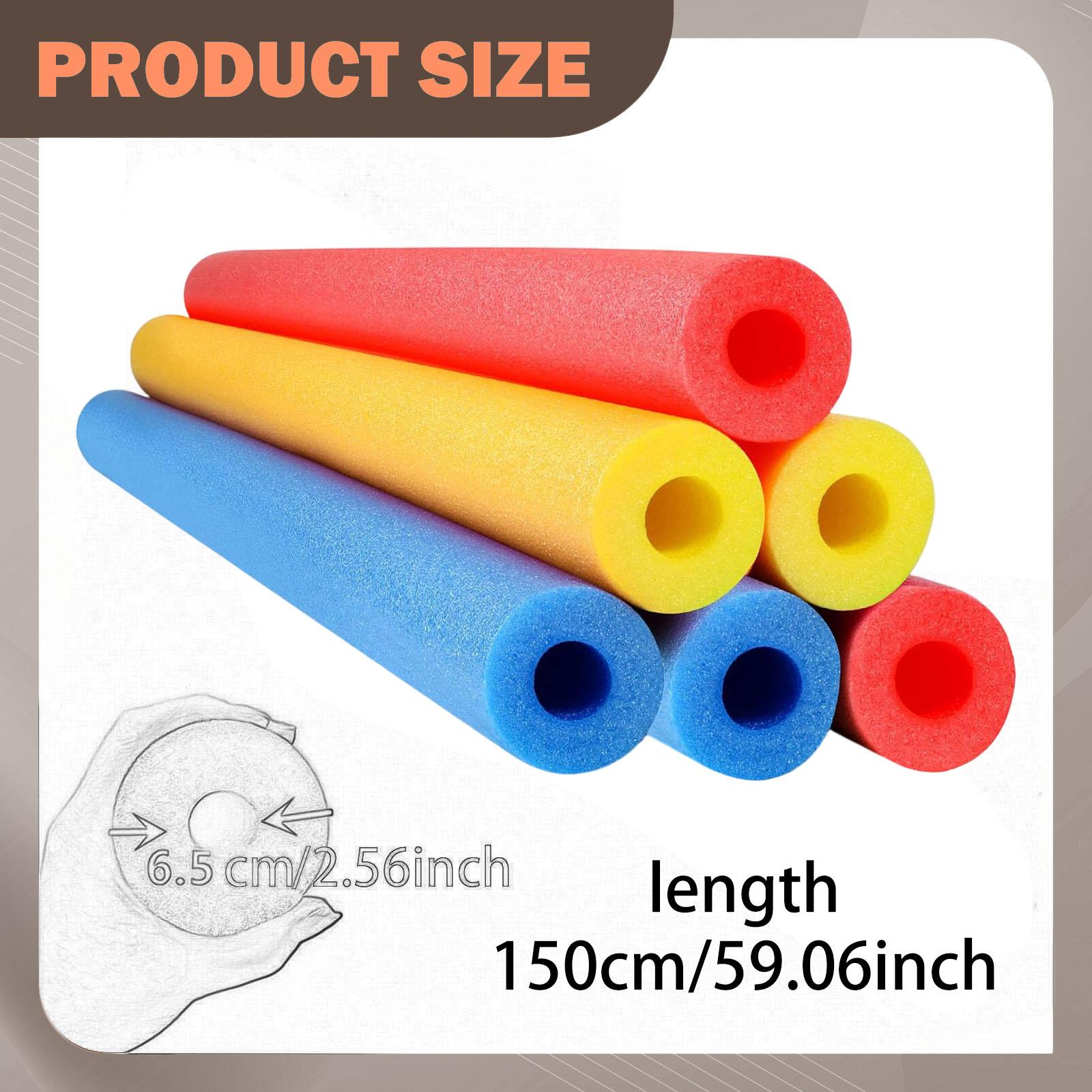 Foam Pool Noodle - 6x schwimmende Poolnudeln, Schaumstoffrohre, Schwimmstäbe, wiederverwendbar,