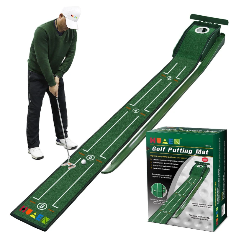 Golf Putting Mat - Mini Golf Green Putter Matte Tragbarer