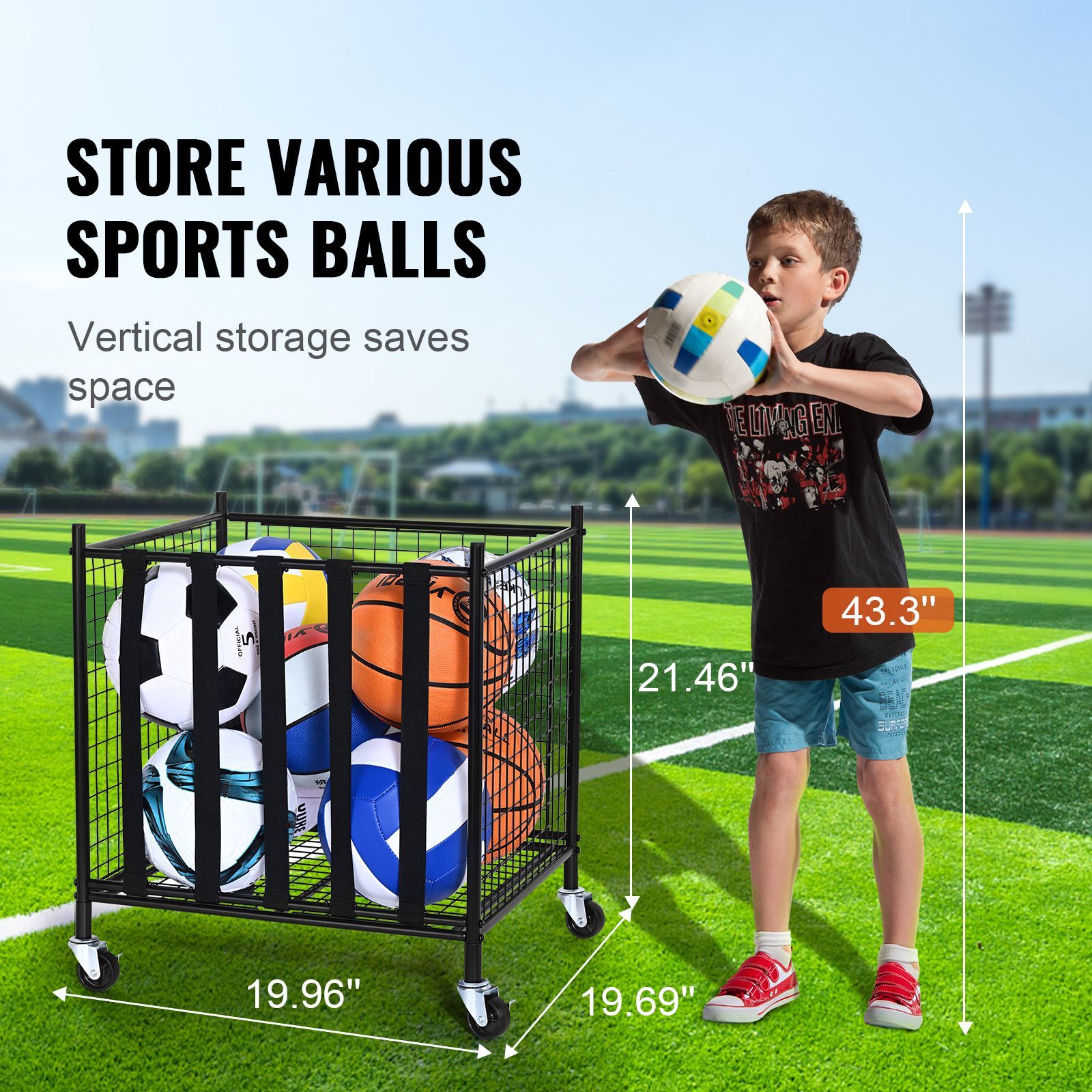 Rollbarer Sportball-Aufbewahru – Sports Equipment Organizer Bewertung und Preis